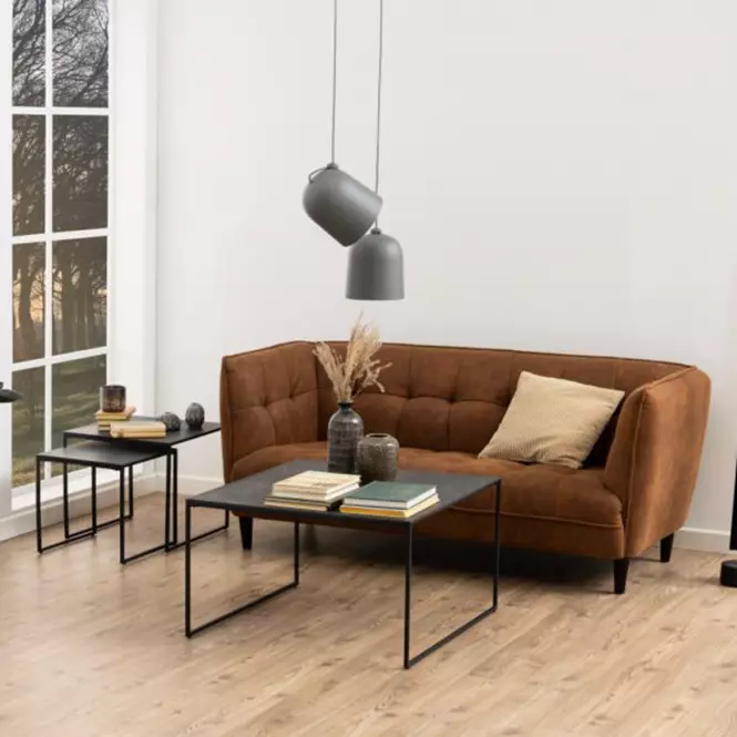 Konferenčný stolík Infinity 80x80x48 čierny mramor,3