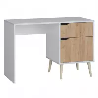 Písací stôl Agnar D.craft zlatý+Biely