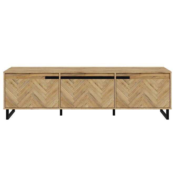 TV stolík Solletico dub spica rybia kosť / dub bartex