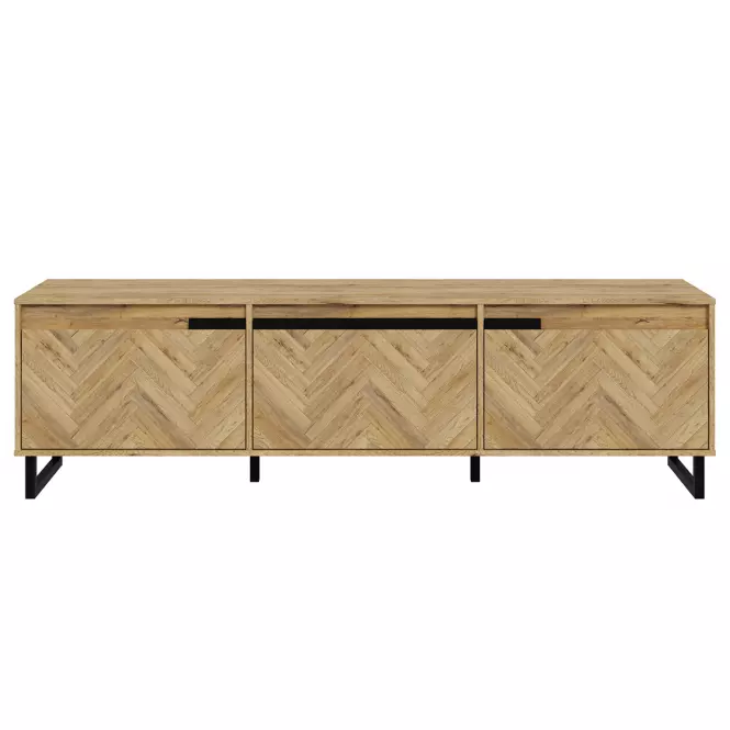 TV stolík Solletico dub spica rybia kosť / dub bartex,3
