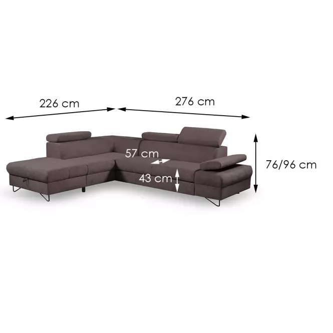 Rohová sedacia súprava Flavo L Loft 4,6