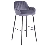 Barová stolička  2-170a Grey Velvet