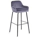 Barová stolička  2-170a Grey Velvet