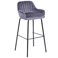 Barová stolička  2-170a Grey Velvet
