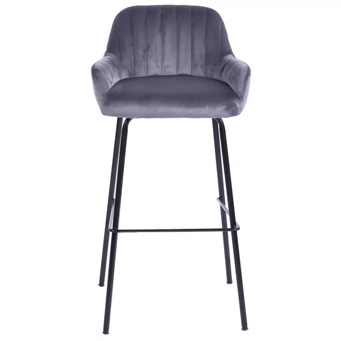 Barová stolička  2-170a Grey Velvet