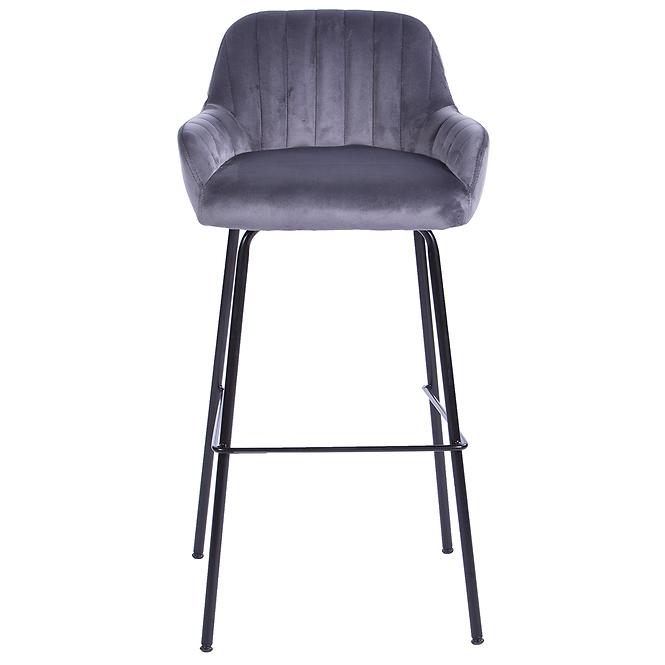 Barová stolička  2-170a Grey Velvet