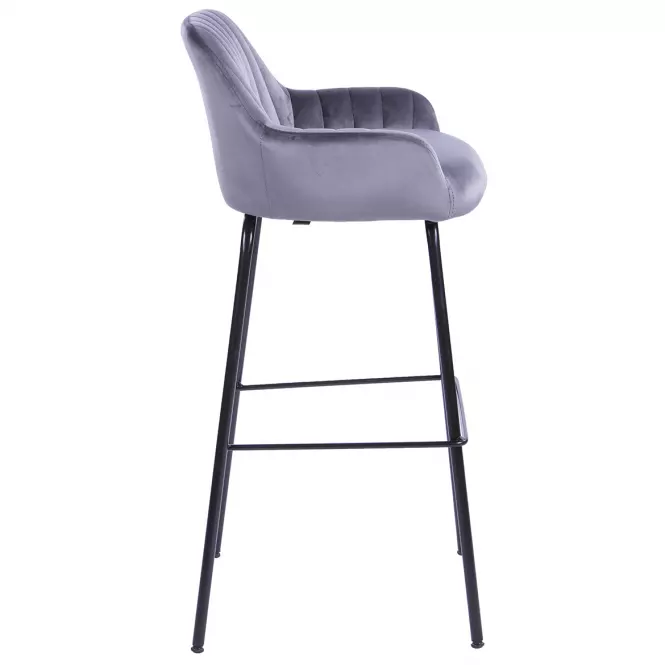 Barová stolička  2-170a Grey Velvet