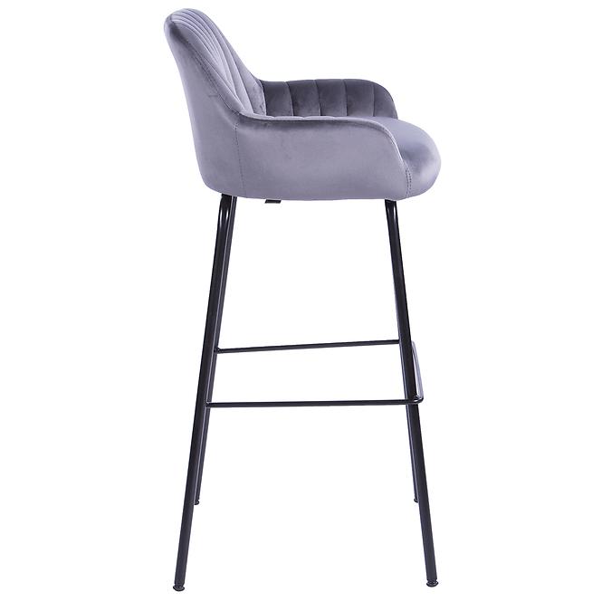Barová stolička  2-170a Grey Velvet
