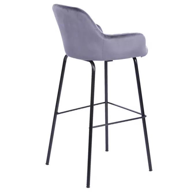 Barová stolička  2-170a Grey Velvet