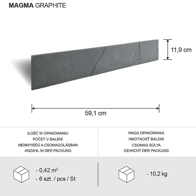 Betónový Obkladový Kameň Magma Graphite