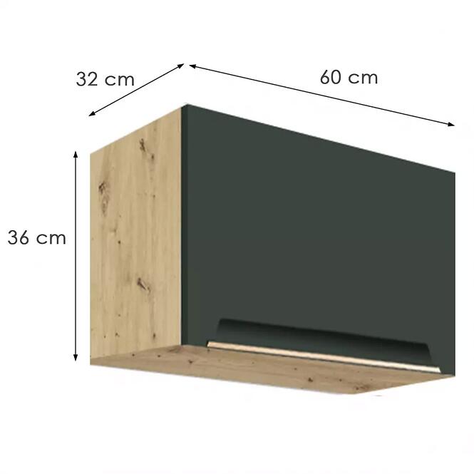 Skrinka do kuchyne Glamour 36g Green,2