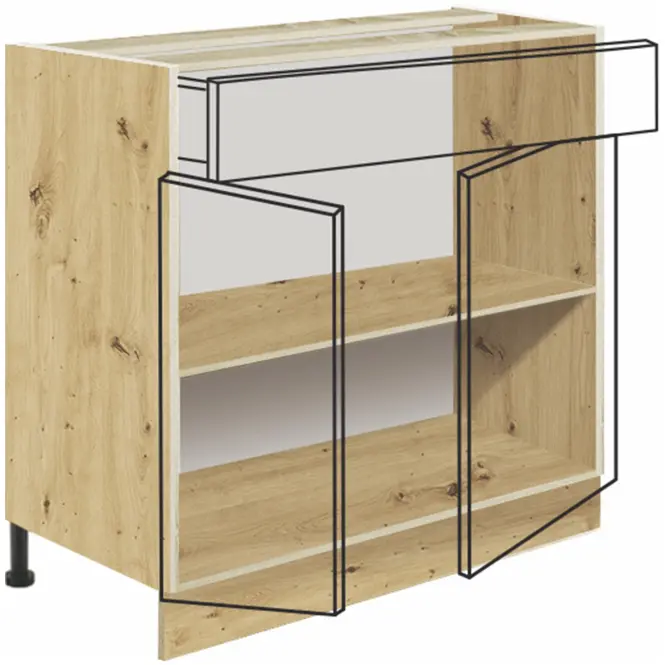 Skrinka do kuchyne Glamour 6d zelená farba,3