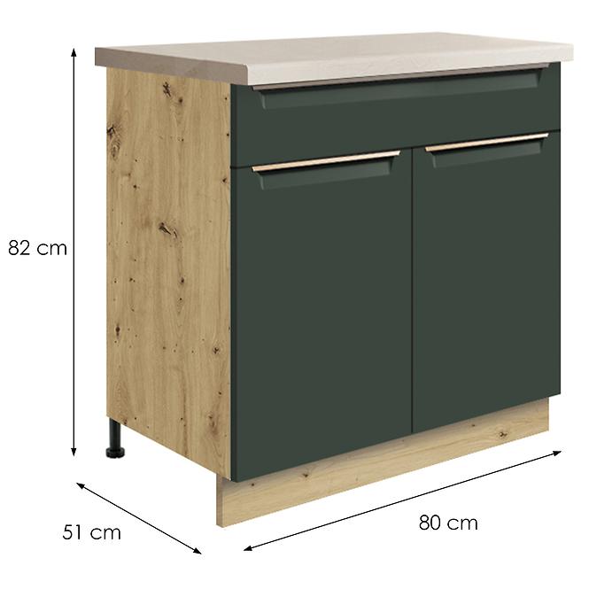Skrinka do kuchyne Glamour7d Green,2