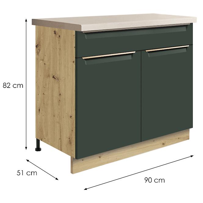 Skrinka do kuchyne Glamour9d Green,2
