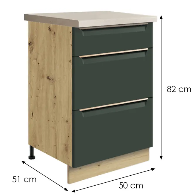 Skrinka do kuchyne Glamour9d Green,2