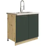Skrinka do kuchyne Glamour 12d zelená farba
