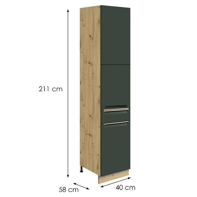 Skrinka do kuchyne Glamour19d Green