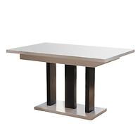 Rozkladací stôl Appia Mat čierne nohy 130/210x80cm Biely lesk