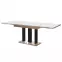 Rozkladací stôl Appia Mat čierne nohy 130/210x80cm Biely lesk,2