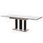Rozkladací stôl Appia Mat čierne nohy 130/210x80cm Biely lesk,2
