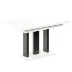 Rozkladací stôl Appia Mat čierne nohy 130/210x80cm Biely lesk