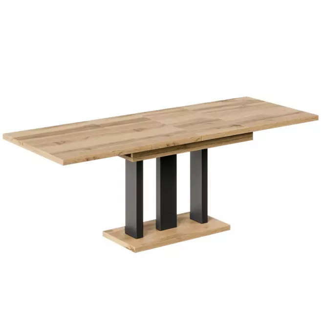 Rozkladací stôl Appia 130/210x80cm Mat čierne nohy Dub Wotan,2