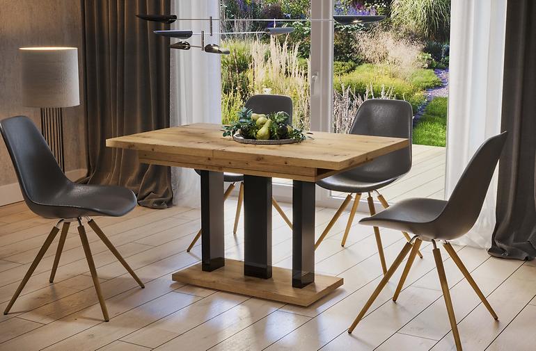 Rozkladací stôl Appia130/210x80cm Mat čierne nohy Dub Aristan