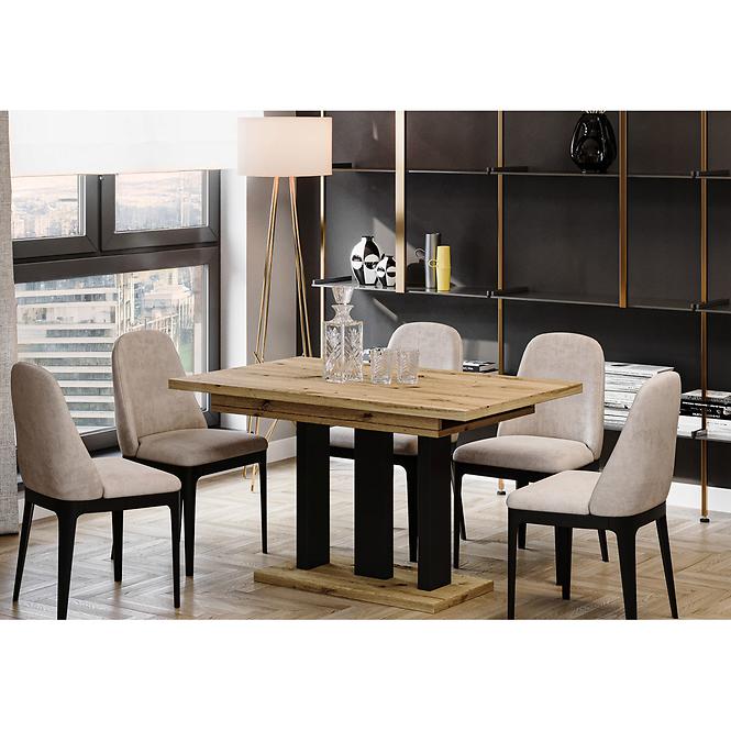Rozkladací stôl Appia130/210x80cm Mat čierne nohy Dub Aristan