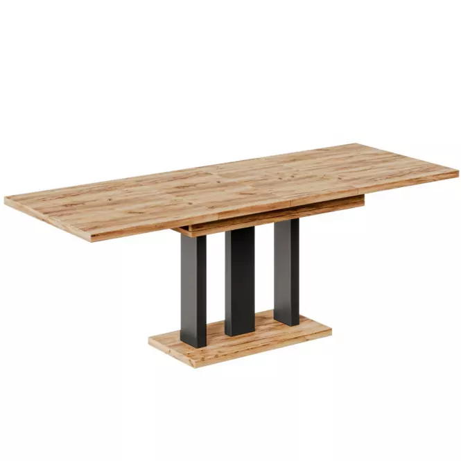 Rozkladací stôl Appia 130/210x80cm Mat čierne nohy/Dub Craft Zlatý,2