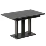 Rozkladací stôl Appia 130/210x80cm Mat čierne nohy/Betón Tmavý