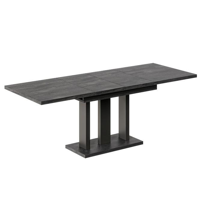 Rozkladací stôl Appia 130/210x80cm Mat čierne nohy/Betón Tmavý
