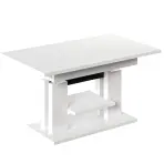 Rozkladací stôl Iso 110/170x65cm Biely lesk