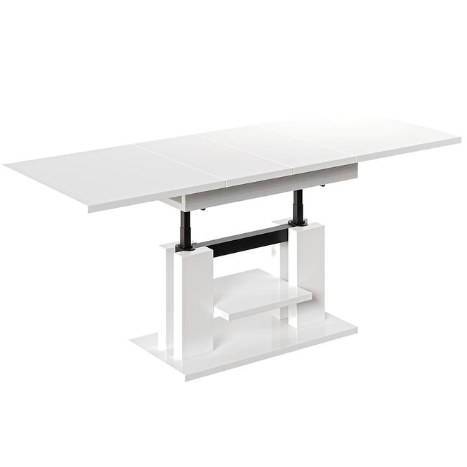 Rozkladací stôl Iso 110/170x65cm Biely lesk