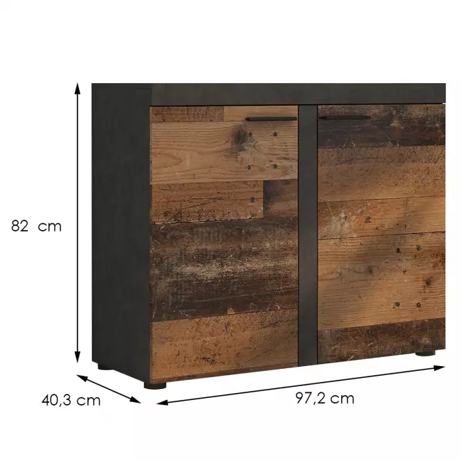 Komoda Rumba 2f Old Style Wood/Matera,3