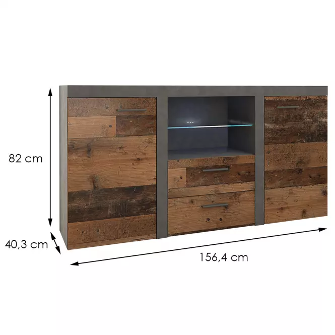 Komoda Rumba 2f 2s Old Style Wood/Matera