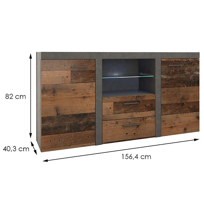 Komoda Rumba 2f 2s Old Style Wood/Matera