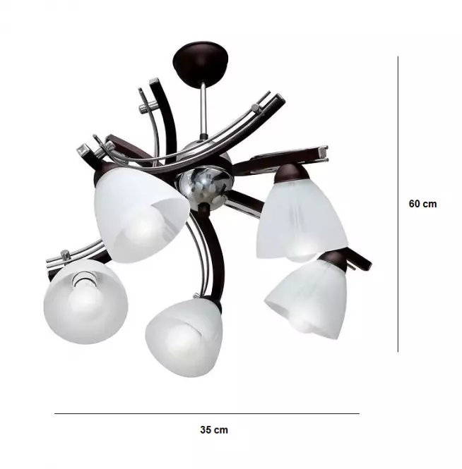 Luster Rubik 2599 hnedý LW5