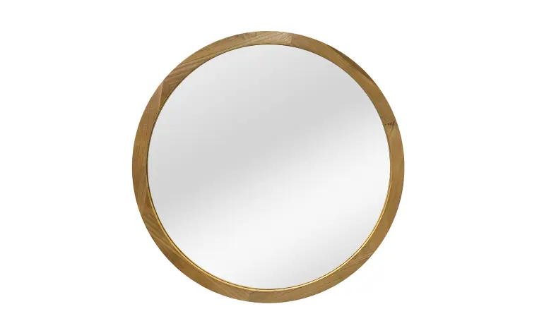 Okrúhle dekoratívne zrkadlo Vigo FI80cm prírodné