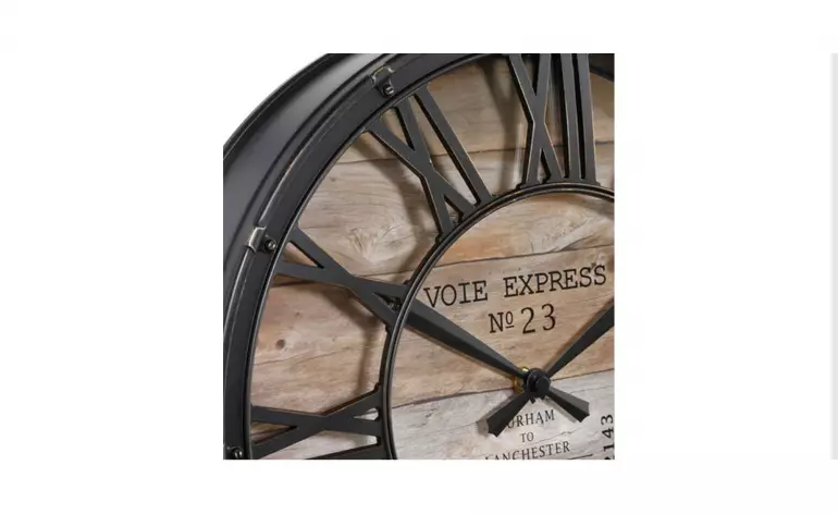 Nástenné hodiny 39 cm vintage čierne 601145,2