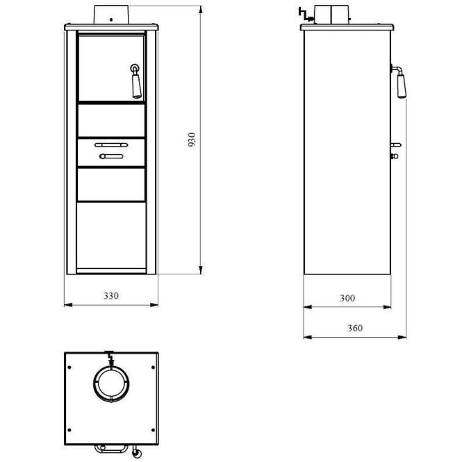 Oceľové kachle Ekonomik LM 6 KW