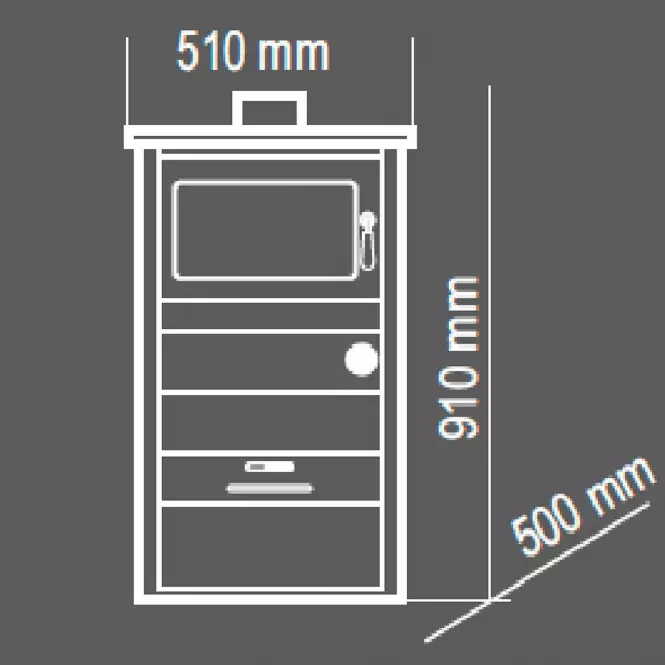 Oceľové kachle Blist PADOVA E s Vodným Plášťom 4,7 kW/14,7 kW