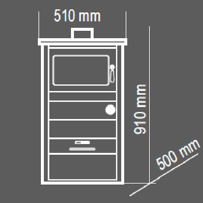 Oceľové kachle Blist PADOVA E s Vodným Plášťom 4,7 kW/14,7 kW