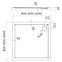 Vanička štvorcová Black Stone 80x80x5 Espera AQM260CST,2