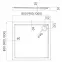 Vanička štvorcová Black Stone 90x90x5 Espera AQM261CST,2