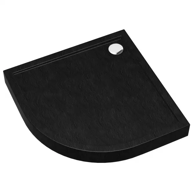 Vanička polokrúhla Black Stone 90x90x12 R55 Espera Plus AQM4634CST