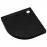 Vanička polokrúhla Black Stone 90x90x12 R55 Espera Plus AQM4634CST