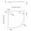 Vanička polokrúhla Black Mat 90x90x12 R55 Espera Plus AQM4634CMG,2