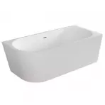 Voľne stojaca vaňa rohová Zoya 150/75 P+Klik-Klak s obdĺžnikovým prepadom Slim chróm