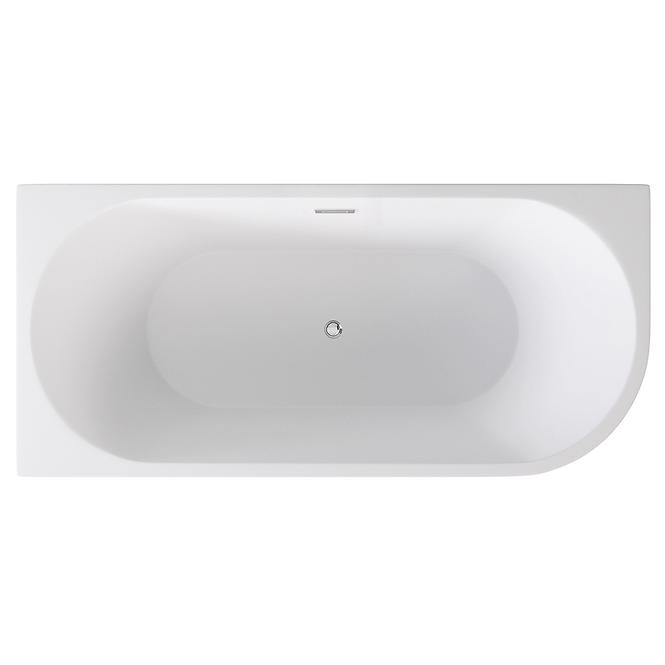 Voľne stojaca vaňa rohová Zoya 170/80 L+Klik-Klak s obdĺžnikovým prepadom Slim chróm,3