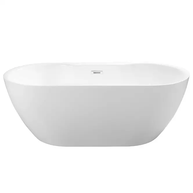 Voľne stojaca vaňa Navia 150/80 so sifónom Klik Klak s obdĺžnikovým prepadom Slim chróm,3